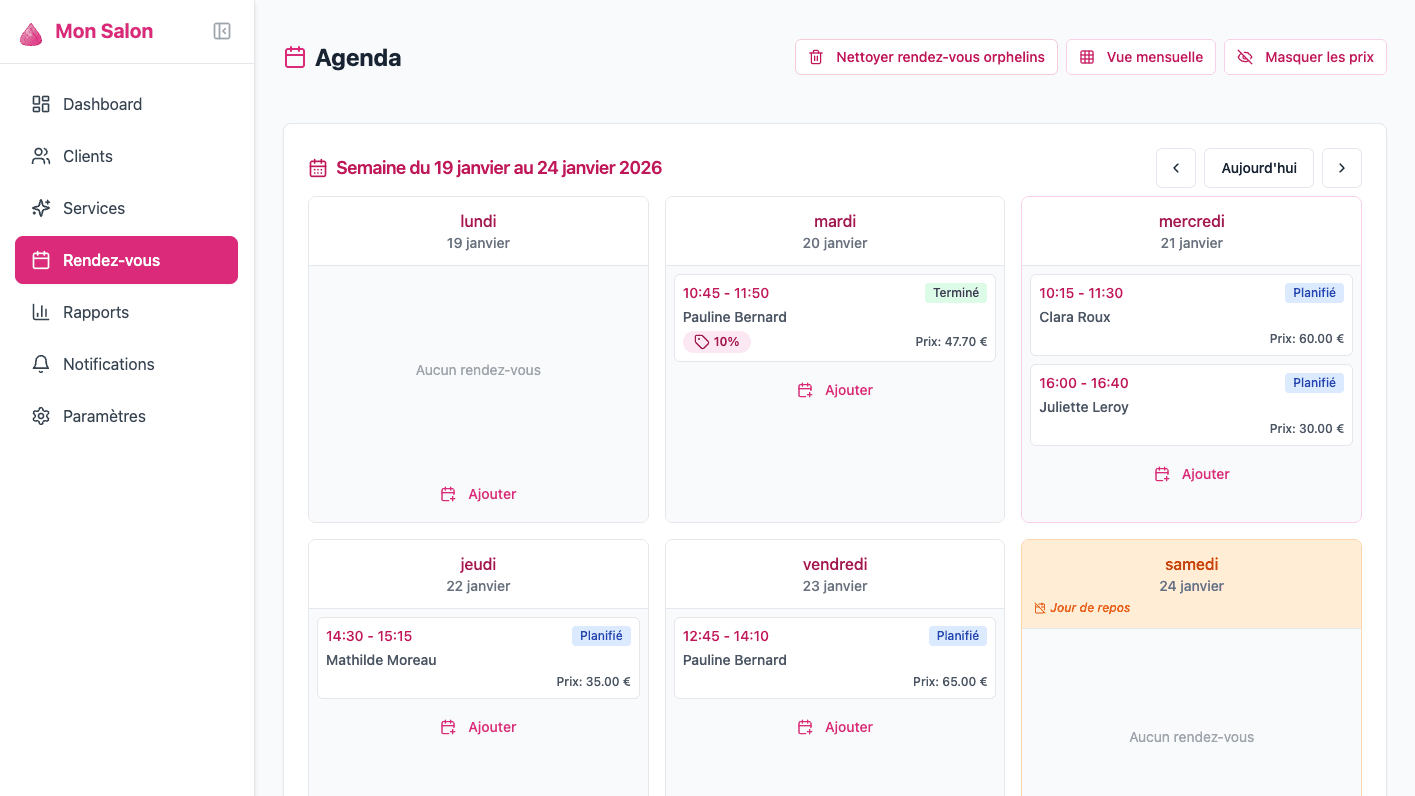 Agenda & rendez-vous